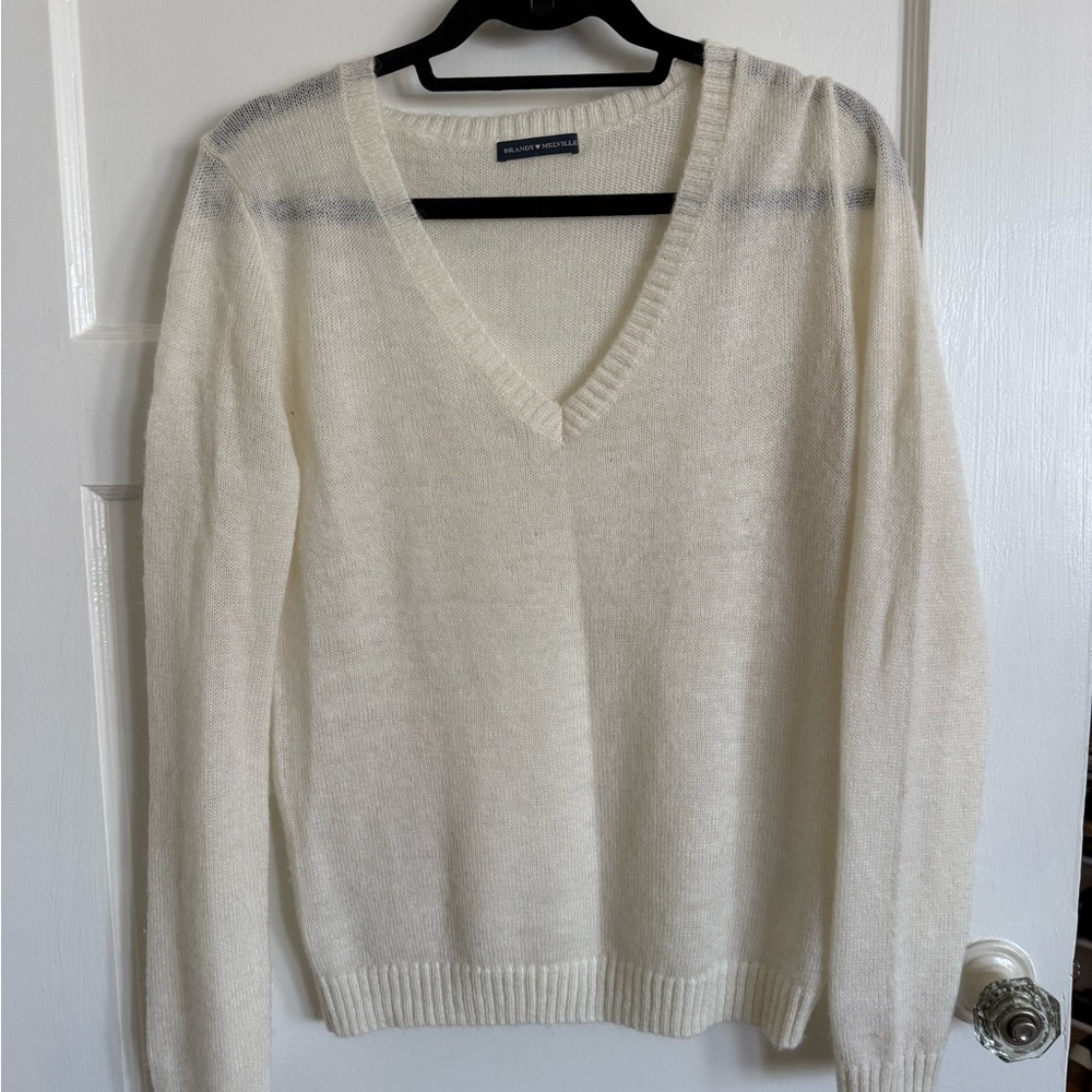 Brandy Melville Off-White Knit Sweater